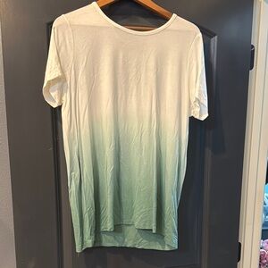 Ombre Green and White T-Shirt